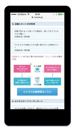 実店舗とECサイトの連携機能を説明する画面