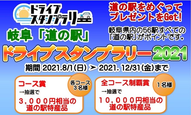 岐阜道の駅ドライブスタンプラリー2021