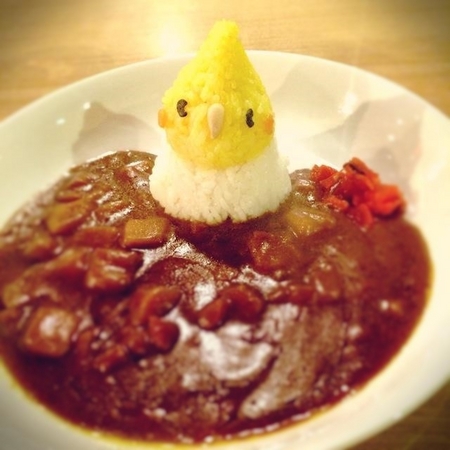 ※可愛いと人気のオカメインコカレー♪