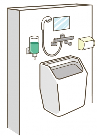 オストメイト対応トイレのイラスト