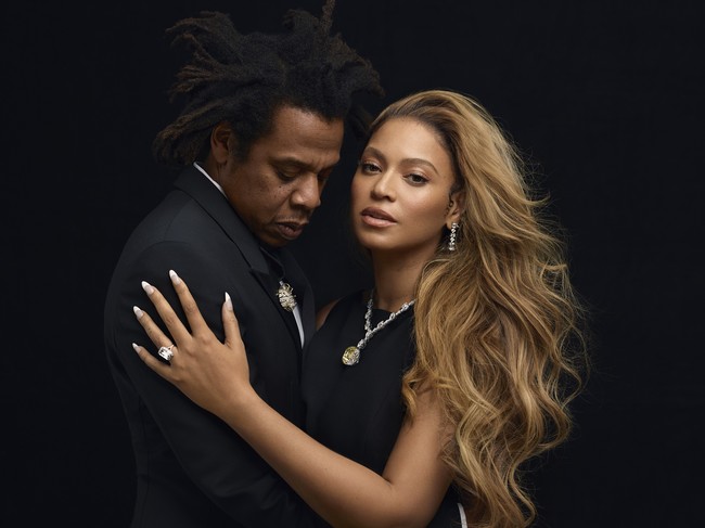 Beyoncé and JAY-Z for the Tiffany & Co. fall 2021 ABOUT LOVE campaign, shot by Mason Poole.