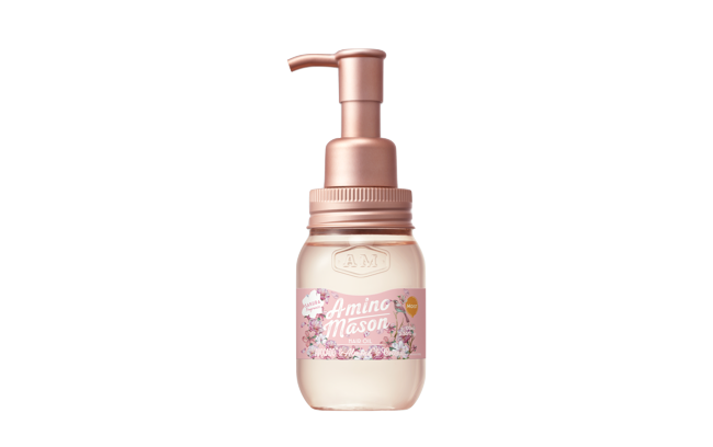 アミノメイソン モイスト ヘアオイル　 サクラ限定2019　 容量：100mL　価格：¥1,400（税抜）