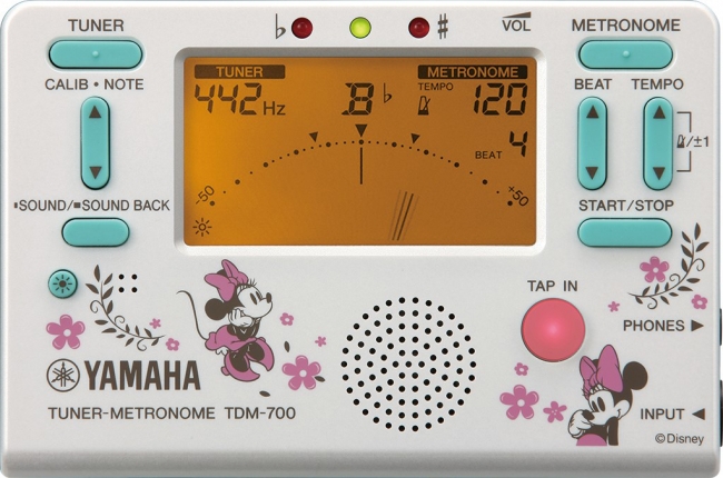 ©Disney ヤマハ チューナーメトロノーム『TDM-700DMN4』ミニーマウス 価格：4,500円（税抜）