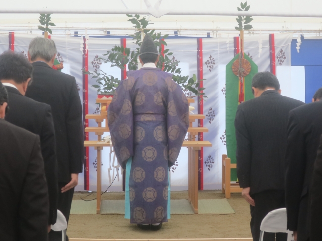 地鎮祭の様子