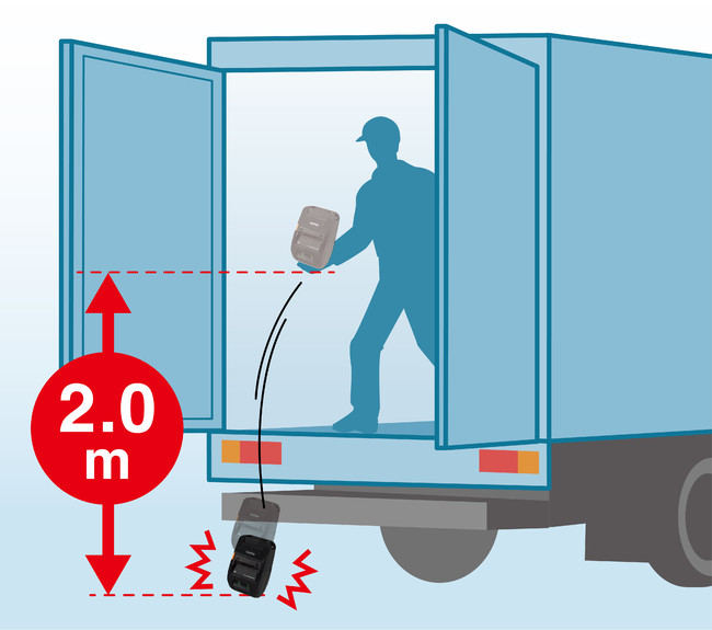 【ブラザー】対落下衝撃性能イメージ
