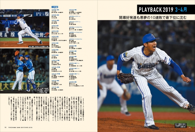 『「プロ野球ぴあ YOKOHAMA DeNA BAYSTARS 2019」～メモリアルBOOK』（ぴあ）中面