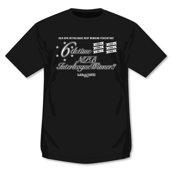 交流戦最高勝率記念Tシャツ（6th time NPB Interleague Winner ）