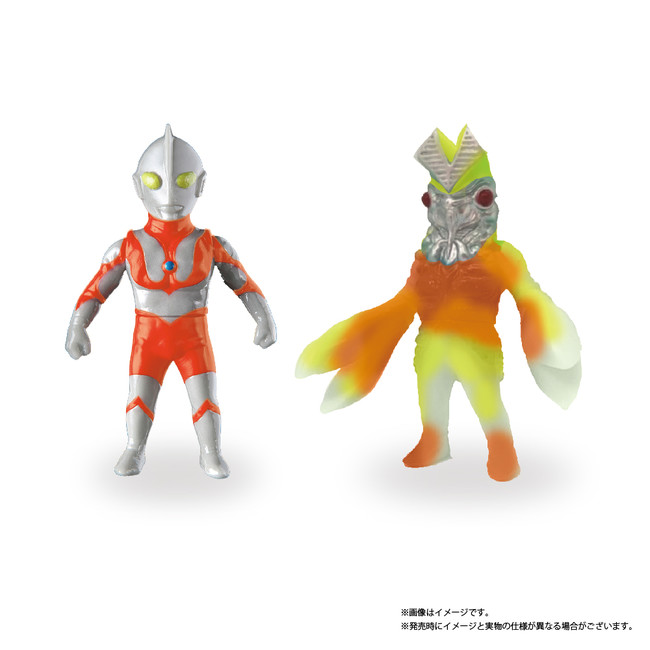 限定コラボ ソフビ人形（ウルトラマン、バルタン星人）