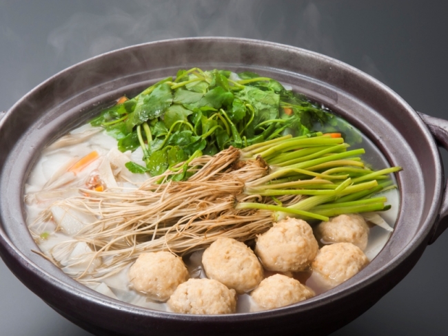 鶏団子入り せり鍋：500円