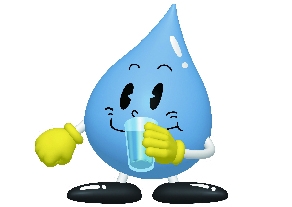 水道局マスコットキャラクター　水滴くん