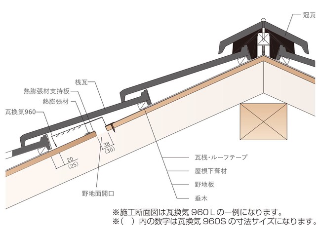 施工断面図（防火仕様）