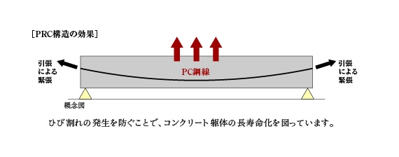 ひび割れの発生を防ぐことでコンクリート躯体の長寿命化を図っています