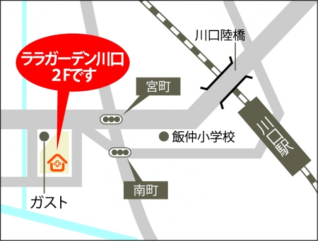 ララガーデン川口店地図