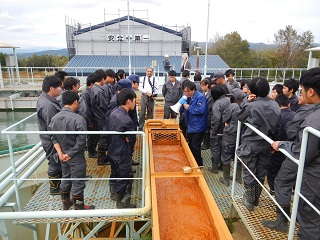 凝集反応後坑廃水確認