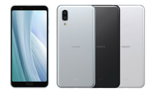 「AQUOS sense3 plus」＜SH-M11＞(左から、ムーンブルー、ブラック、ホワイト)