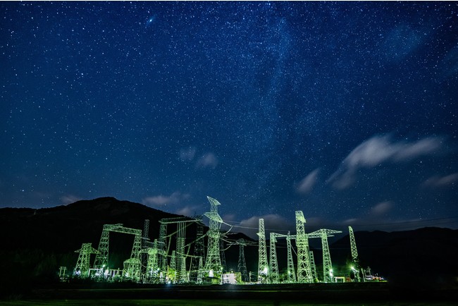 夜空の光と人の灯 (栃木県)