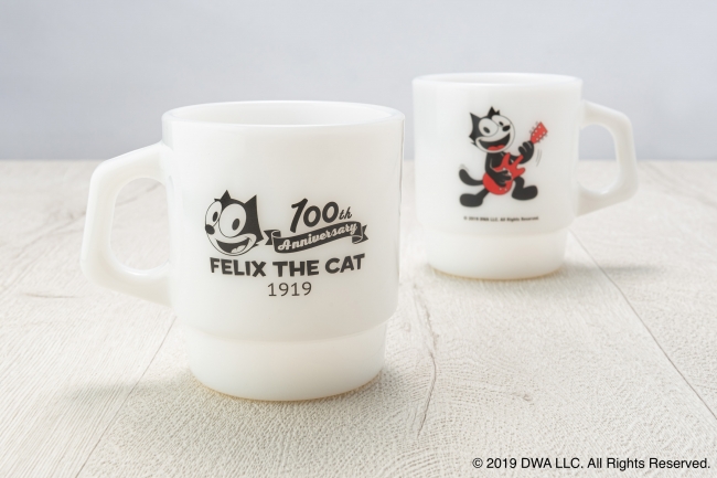 Fire-King スタッキングマグ FELIX THE CAT [100th LOGO]