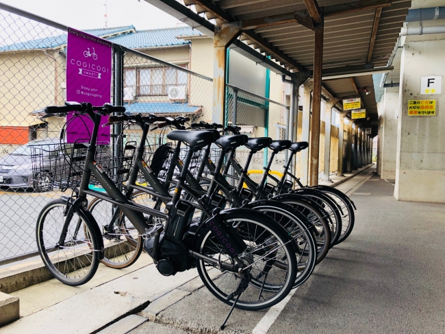 桜井駅前のシェアサイクルポート