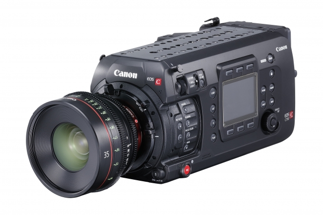 EOS C700  ＊「CN-E35mm T1.5 L F」装着時。   ＊ EOS C700 GS PLはEOS C700とほぼ同じ外観です