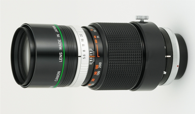  キヤノン初の人工蛍石採用カメラ用交換レンズ「FL-F300mm F5.6」（1969年5月発売）