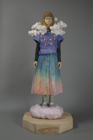 Kunihiko Nohara ／ 野原邦彦 Spring  春風 2015 Wood, acrylic Courtesy of gallery UG