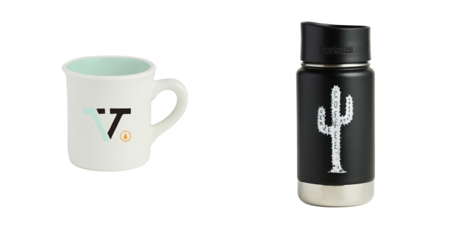 (左) TOKYO LIMITED V MUG CUP　(右) Klean Kanteen「カクタス」