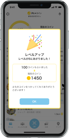 利用頻度によってレベルアップ