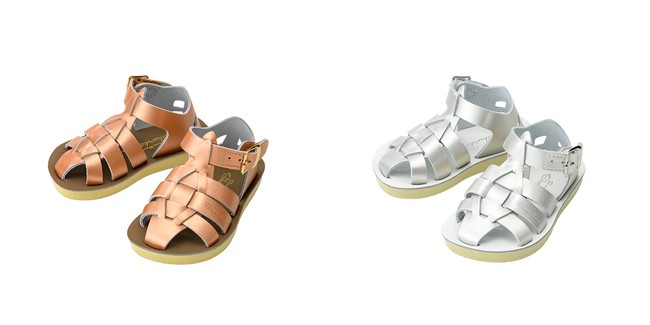 カラー別注 Salt Water Sandals 左から rosegold／silver