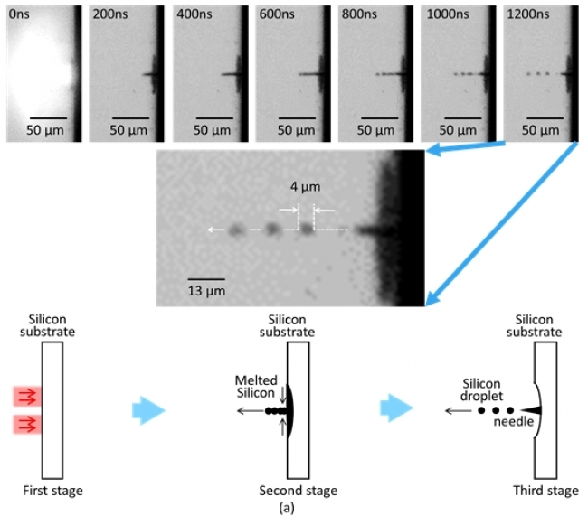 図２：シリコンニードルの形成プロセス