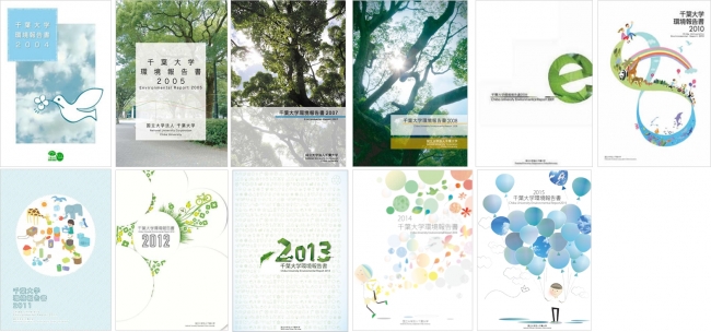 これまでに発行した環境報告書の表紙