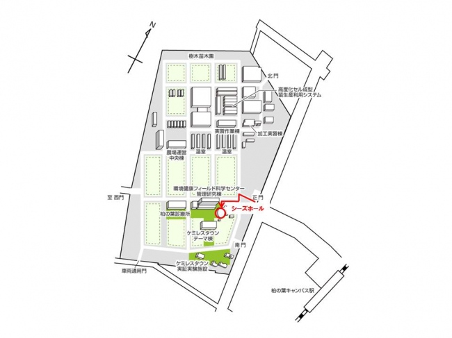 柏の葉キャンパス構内図