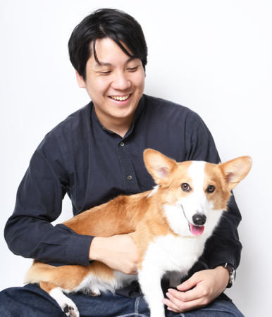 愛犬コルクと大久保