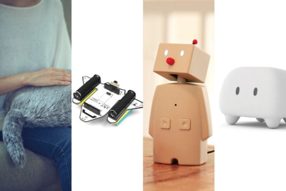 画像 左から、「Qoobo」、「ハブラシロボットキット」、「BOCCO」、「こだま」