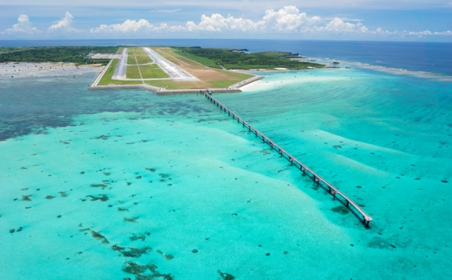 ▲下地島空港 鳥瞰写真（北側より）