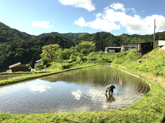 母袋の美しい里山風景