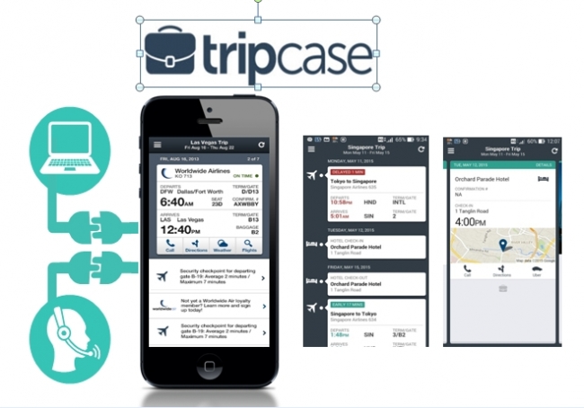 旅程管理ツール”tripcase”の画像例