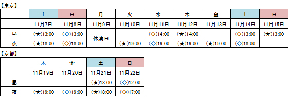 タイムテーブル