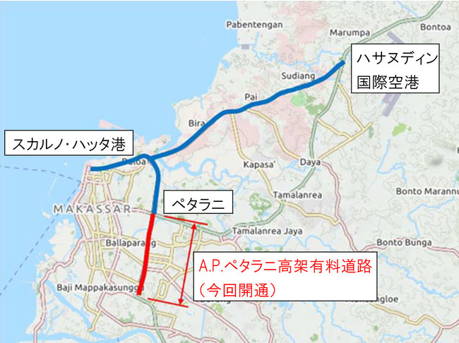 A.P.ペタラニ高架有料道路の建設区間