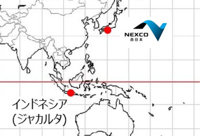 日本とインドネシアの位置関係