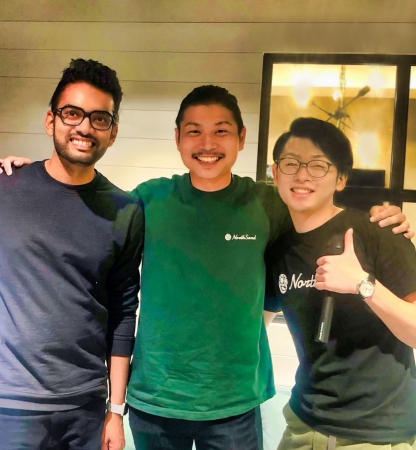 2019年 株式会社ノースサンドオフィスにて(Notion Labs, Inc. COO Akshay Kothari氏と弊社社員)