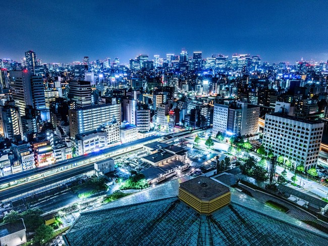 ホテル最上階からの夜景