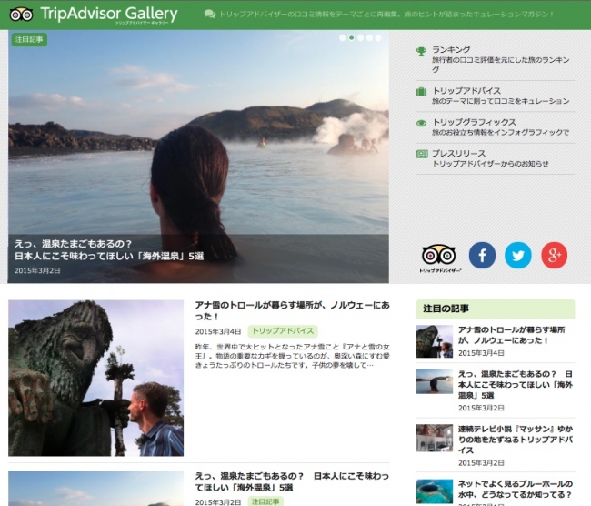 TripAdvisor Gallery PCサイト