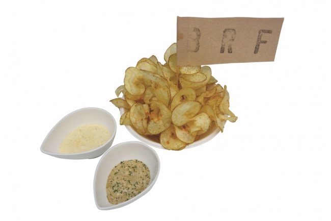 【店舗名：BROOKLYN RIBBON FRIES】 佐賀の柚子ジュレ＋たくあんのディップ 佐賀海苔とクリームチーズのディップ