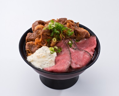 ■ローストビーフと牛カルビの 　2色丼　並盛　890円