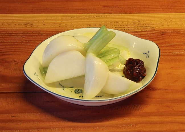 かぶの塩麴マリネ　生七味添え