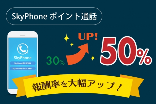 SkyPhoneポイント通話の報酬率UP!