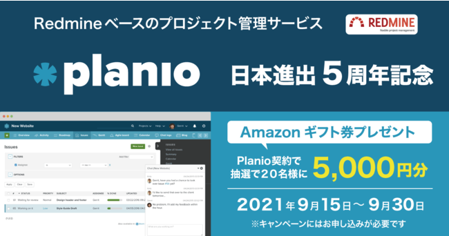 Planio登録でAmazonギフト券プレゼントキャンペーン