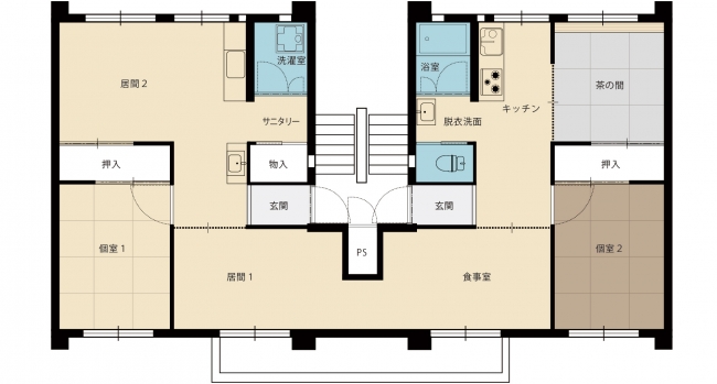 『ニコイチ』香里三井Ｂ団地の間取り