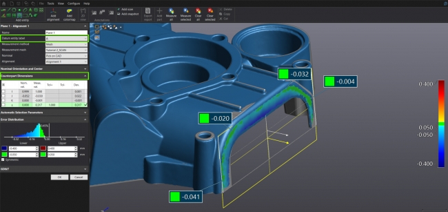 Creaform VXelements 6.1とVXinspect寸法検査ソフトウェアモジュール