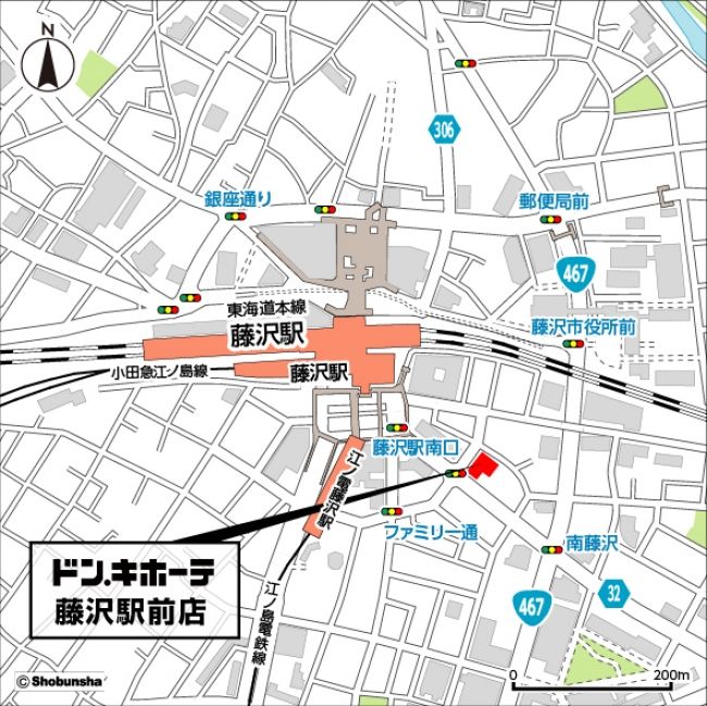 「ドン・キホーテ藤沢駅前店」周辺地図